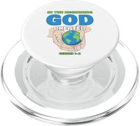 in The Beginning God Created - Christian Creation Genesis PopSockets PopGrip pour MagSafe