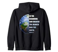 in The Beginning, God Created - Genesis 1:1 Christian Verse Sweat à Capuche