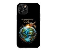 in The Beginning God... Earth Genesis 1:1 Bible Verse Nature Coque pour iPhone 11 Pro