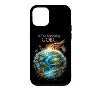 in The Beginning God... Earth Genesis 1:1 Bible Verse Nature Coque pour iPhone 12/12 Pro