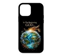 in The Beginning God... Earth Genesis 1:1 Bible Verse Nature Coque pour iPhone 12 Mini