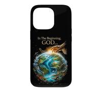 in The Beginning God... Earth Genesis 1:1 Bible Verse Nature Coque pour iPhone 13 Pro