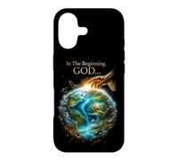 in The Beginning God... Earth Genesis 1:1 Bible Verse Nature Coque pour iPhone 17