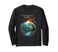 in The Beginning God... Earth Genesis 1:1 Bible Verse Nature Manche Longue