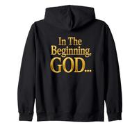 in The Beginning God... Genesis 1:1 Christian Bible Verse Sweat à Capuche