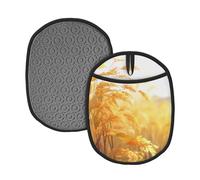 In The Fields Lot de 2 tapis de casserole en silicone - Table de cuisine/pique-nique en plein air/hot pot essentiel (1 à 2 pièces en option)