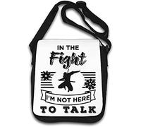 In The Fight I'm Not Here to Talk Sac à bandoulière avec motif Ninja Ninjutsu Blanc