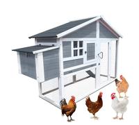 In The Market - Eggs R Us Poulailler avec 4-6 oiseaux Gris 188 x 70 x 118 cm