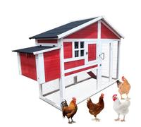 In The Market - Eggs R Us Poulailler Rouge 188 x 70 x 118 cm 4-6 oiseaux