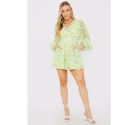 In The Style Studio In The Style Wrap Playsuit Jaune 6 (2XS) Female