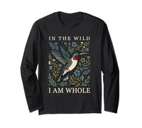 in The Wild I Am Whole Motif Floral rétro Colibri Manche Longue
