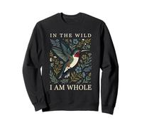 in The Wild I Am Whole Motif Floral rétro Colibri Sweatshirt
