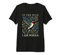 in The Wild I Am Whole Motif Floral rétro Colibri T-Shirt Haut de Gamme