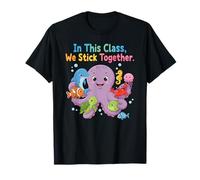 in This Class We Stick Together Ocean Animals Teacher Kids T-Shirt