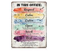 In This Classroom I Will Respect You Metal Tin Sign 12x8 Inch