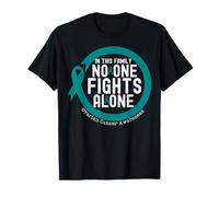 in This Family No-One Fight Alone Ovarian Cancer Awareness T-Shirt