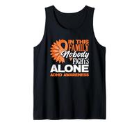 in This Family Nobody Fights Alone TDAH Sensibilisation Tournesol Débardeur