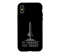 in Thrust We Trust Rocket Theme New Rocket Launch Space Coque pour iPhone X/XS