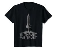 in Thrust We Trust Rocket Themed New Rocket Launch Space T-Shirt, Enfant, Noir, 12 Ans