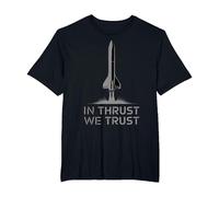 in Thrust We Trust Rocket Themed New Rocket Launch Space T-Shirt, Homme Grandes Tailles, Noir, 3X Tall