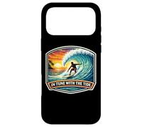 in Tune with The Tide Planche de Surf Vintage avec Citation Coque pour iPhone 17 Pro Max