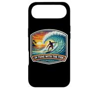 in Tune with The Tide Planche de Surf Vintage avec Citation Coque pour iPhone Air