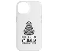 in Valhalla The Brave Live Forever - Odin Viking Mythologie Coque pour iPhone 14