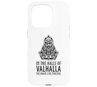 in Valhalla The Brave Live Forever - Odin Viking Mythologie Coque pour iPhone 15 Pro
