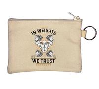 In Weights We Trust Never Quitting Pure Power Porte-monnaie Beige