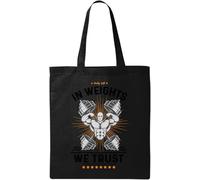 In Weights We Trust Never Quitting Pure Power Sac fourre-tout en coton écologique Noir, Noir , Taille unique
