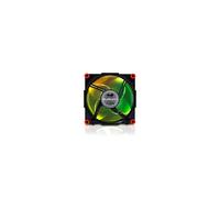 In Win AURORA Ventilateur 120mm, 800-2000 tr/min, 57.64 CFM, 1.5 mmH2O, Roulement Manchon, LED Multi, Connecteur 6-Pin, 12V, Noir/Rouge