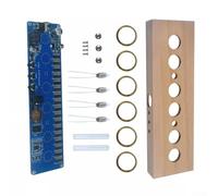 IN14 Nixie Kit d'horloge à monter soi-même, tube numérique lumineux à 6 chiffres avec rétroéclairage RVB, affichage 12/24h, mode veille, boîtier en acrylique inclus, tubes non inclus pour décoration