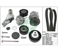 INA 529 0053 30 Pompe à eau+Jeu de courroie trapézoïdale à nervures pour BMW