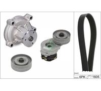 INA 529 0330 31 Pompe à eau+Jeu de courroie trapézoïdale à nervures pour OPEL
