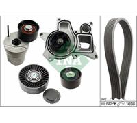 INA 529 0369 30 Pompe à eau+Jeu de courroie trapézoïdale à nervures pour BMW
