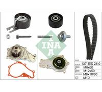 INA 530 0375 30 Pompe à eau + kit de courroie crantée pour CITROËN,FIAT,FORD,FOR
