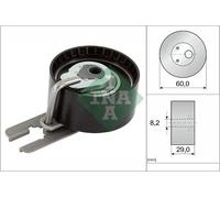 INA 531 0555 10 Poulie-tendeur, courroie de distribution pour CITROËN,FIAT,FORD,