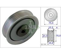 INA 531 0845 10 Poulie-tendeur, courroie trapézoïdale à nervures pour DAIHATSU,P