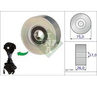 INA 532 0676 10 Déviation / Guide Poulie,Courroie Crantée pour BMW,Citroën,DS,