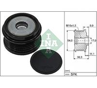 INA 535 0333 10 Poulie roue libre alternateur