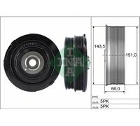 Ina Poulie de vilebrequin 544 0069 10 avec amortisseur de vibrations pour BMW 3