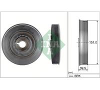 INA 544 0090 10 Poulie, vilebrequin pour ,DACIA,INFINITI,LADA,MAHINDRA RENAULT,M