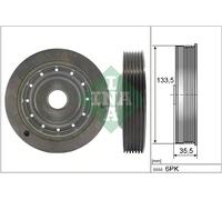 INA 544 0091 10 Poulie De Courroie, Arbre À Cames Pour RENAULT