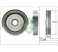INA 544 0112 10 Poulie, vilebrequin pour CITROËN,FIAT,FORD,LANCIA,LAND ROVER,MIT