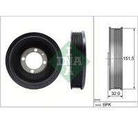 INA 544 0123 10 Poulie, vilebrequin pour CHEVROLET,OPEL,VAUXHALL
