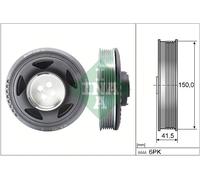 INA 544 0129 10 Poulie, vilebrequin pour BMW,MINI