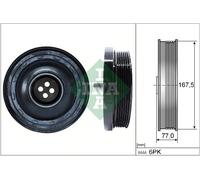 INA 544 0137 10 Poulie, vilebrequin pour BMW