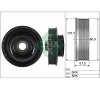 INA 544 0141 10 Poulie, vilebrequin pour FORD