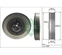 INA 544 0504 10 Poulie, vilebrequin pour VOLVO