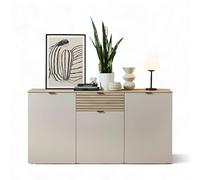 INA Buffet en Cachemire, Aspect chêne Riva certifié FSC, Commode Moderne avec tiroir et Beaucoup d'espace de Rangement, 180 x 90 x 45 cm (l x H x P)
